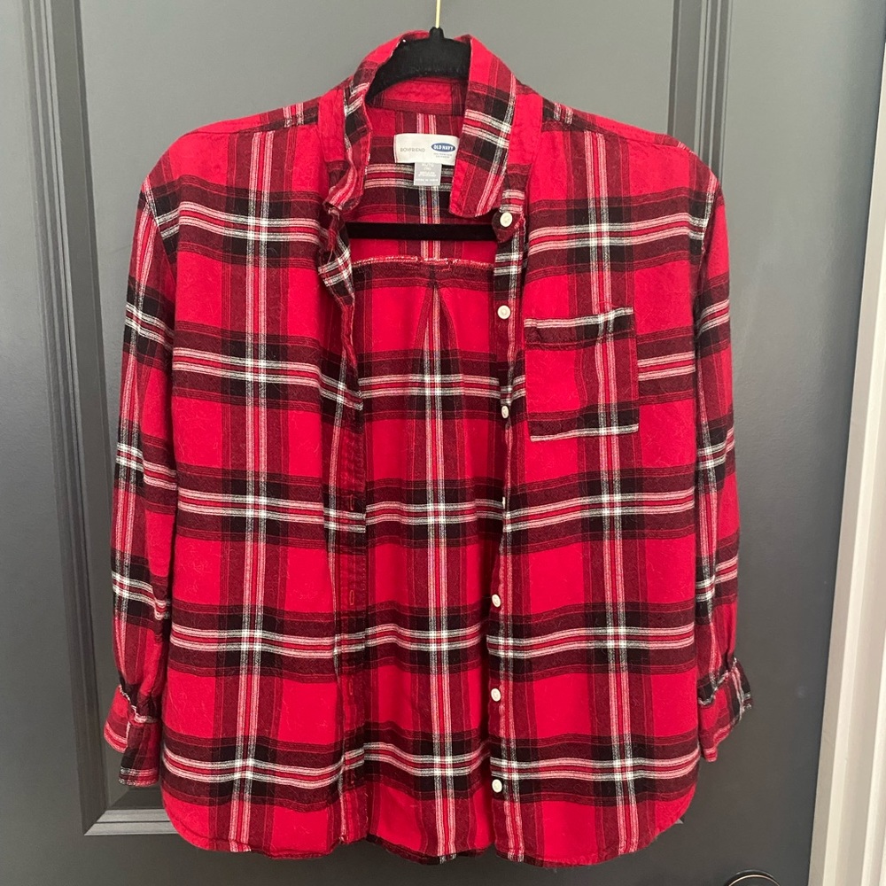 Red Boyfriend Style Flannel | Brand: Old Navy